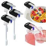 The Magic Tap Automatic Drink Dispenser - Hands-Free Beverage Dispenser for Fridge - Perfect for Milk, Juice - Gifts for Women & Men - 3 Pack, Black