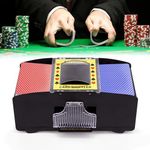 2-Deck Card Shuffler Machine Playing Cards Casino Card Game Table Accessories Automatic Playing Card Shuffler for UNO Hold'em Poker Home Card Games Skip-Bo Blackjack Party Club