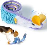 Nocciola No Stuffing Eel Crinkle Dog Squeaky Toys - Durable Dog Toys for Tug of War, Small Puppy Toys | Tough Dog Toys for Small Medium Large Dogs & Aggressive Chewers, Blue Dog Toys to Keep Them Busy