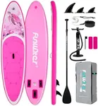 FunWater Stand Up Paddle Board Ultra-Light Inflatable Paddleboard with SUP Accessories for Adults & Youth of All Skill Levels (Pink Turtle)