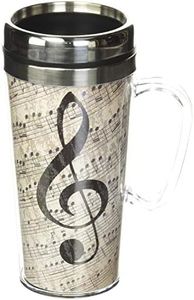 Spoontiques - Insulated Travel Mug - Music Coffee Cup - Coffee Lovers Gift - Funny Coffee Mug - 14 oz - Multi