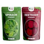 Bliss of Earth Beetroot Powder & Spinach Powder Natural Spray Dired Combo 200gm Each