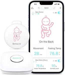Sense-U Smart Baby Monitor 3: Tracks Child's Abdominal Movement, Rollover, Feeling Temperature and Nursery Room Temperature, Humidity Level, with Real-time Notifications from Anywhere, Green
