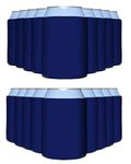 PartyPrints 25 Pack Navy Blue Blank Can Cooler Sleeves, Customizable Bulk Sublimation Insulated Foam for Beer, Collapsible Plain Drink Holder, Cold Soda Insulator, 12oz Regular, 16oz Tall Cans