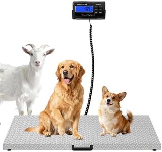 Togarhow 1100Lbs x 0.2Lbs Digital Livestock Scale Stainless Steel Non-Slip Platform Scale Electronic Heavy Duty Postal Shipping Scale for Large Pet Dog Goat Pig Cattle Sheep