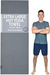 Tatago XL Hot Yoga Mat Towel-85 x30 Soft Microfiber & Silicone Yoga Towels for Hot Yoga Non Slip Long for a XL Yoga Mat. Perfect Non Slip Bath Mat Towel, Floor Towel or Yoga Hand Towel as Well.