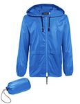 COOFANDY Packable Rain Jacket Men's Lightweight Waterproof Rain Shell Jacket Raincoat with Hood for Golf Cycling Windbreaker