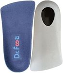 Dr. Foot's 3/4 Length Orthotics Insoles with Self Adhesive for Correct Flat Feet, Fallen Arches, Over-Pronation, Plantar Fasciitis, Heel Spurs, Bunions -1 Pair (M- W9-10.5 | M7.5-9)