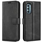 Flip Case for Motorola Moto G 5G 2022 Wallet PU Leather Magnetic Protective Cellphone Case for Moto G (2022) Folio Book Cover with Stand (Black)