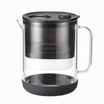 Waterdrop 200-Gallon Long-Life Lucid 10-Cup Water Filter Pitcher, NSF Certified, 5X Times Lifetime, Reduces Fluoride, Chlorine and More, BPA Free, Black