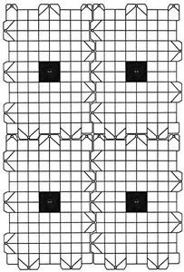 Attic Dek Flooring Storage System, Walking Deck Pallet Boards for Attic, Easy Installation Floor System for Garage, Roof and More, 4 Panels Included - Black