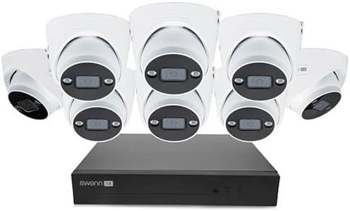 Swann AdvancedX Home Security Camera System, 16Channel 8Dome Cams,POE Cat5e NVR 4K HD Video with 2TB HDD,Indoor or Outdoor Wired Surveillance CCTV,Color Night Vision,Heat Motion Detection,LED Lights