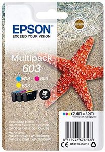 Epson Stella Marina Serie 603, Cartucce Originali per Stampante Getto d'Inchiostro, Multipack 3 Colori, Ciano, Magenta, Giallo, Formato Standard