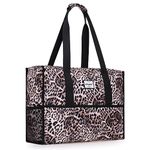 HAWEE Nurse Bags for Work Water Repellent Nursing Bag Leopard Print Utility Travel Tote for Doctor/Teacher/Clinical Trainee