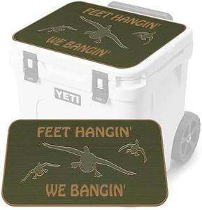 USATuff SeaDek EVA Mat Cooler Pad fits YETI 60 Roadie w/Wheels | Peel & Stick Application | Non Slip Comfort Accessories - Feet Hangin We Bangin (OliveGreen-Mocha)