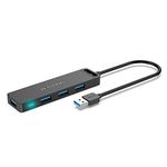 USB Hub, VENTION 4-Port USB 3.0 Ultra Slim Hub USB Splitter USB Extension Hub USB Port Hub Multiport Adapter USB Extender for PS5/PS4/Laptop/MacBook/PC/Flash Drives/Surface