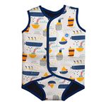 Splash About Baby Boys Baby Wrap Wetsuit One Piece Swimsuit, Tug Boats,