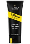 Lumin - Charcoal Face Wash Daily Detox for Men - Charcoal Cleanser, Mens Charcoal Face Wash, Men Face Wash Charcoal, Suitable for all skin types, 100ml, 1-Pack