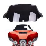 ANONEMOTO 10" Black Wave Windshield Windscreen Wind Splitter Compatible for Harley Davidson 2014-2022 Touring Street Glide Electra Glide FLHTCU FLHTCUL Tri Glide Ultra Classic Glide FLHXS FLHTKSE