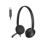 Logitech USB Headset H340, Stereo, USB Headset for Windows and Mac Black