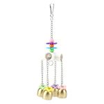 Zerodis Bird Chewing Toy Metal Parrot Cage Bite Toys Foraging Chewing Playthings Teeth Care Tools Hanging Toy for Parrots Birds