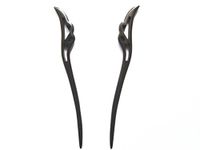 Myhsmooth Z8z-bs-fswallow 2 Count Hair Sticks Natural Black Sandalwood(ebony) Handmade Carved Hair Clip Shawl Hair Pins Pack of 2 Pcs :Flying Swallow