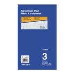 Blueline Columnar Pad, Glued Top Binding, 3 Columns with Description, 50 Sheets, 8-1/4-Inch x 14-Inch, Blue (A5303)