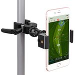 iTODOS Cell Phone Holder Mount Clip for Golf Cart,Wheelchair Walker,Stroller,Spin Bike, Table, Clamp Fits iPhone,Galaxy, Nexus,Most Phones and GPS up to 4" Wide,Aluminum Alloy Material