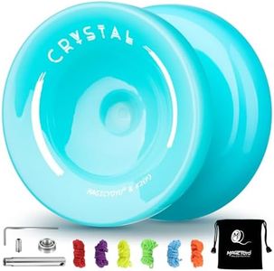 MAGICYOYO Yoyo K2 Responsive Yoyo for Kids, Professional Yoyo for Beginner, Dual Purpose Yoyo Replacement Unresponsive Bearing for Adults/Advanced with 6 Yoyo Strings+Bag+Bearing Remover (Sky Blue)