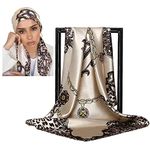 YMXHHB Silk Like Scarf Neck Scarves Women’s Large Square Satin Hair Scarf 35 x 35 inches