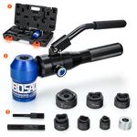 IBOSAD Hydraulic Knockout Hole Punch Driver Kit 1/2 to 2 inch Electrical Conduit Hole Cutter Set KO Tool Kit Metal Sheet Puncher