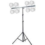 Duramex (TM) 8FT 2.5 Meter Tripod Stage Light Stand with 3.5FT (1.0M) T Bar for 8 Lights Black