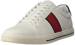 shoexpress Men's Striped Lace-Up Sneakers OFFWHITE Sneakers-10.5 UK (LM086-19210)