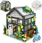 Vocrev City Flower House Building Sets for Adult, Idea Flower House Building Toys, Flower Green House Model, Great Gift Idea for Boys and Girls, Kids, Adults(579 PCS, with Light)