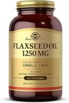 Solgar Flaxseed Oil 1250 mg Softgels - Food Supplement, Pack of 100 - Alpha-Linolenic Acid - For Immunity, Skin and Heart Health - Maintenance of healthy cholesterol
