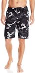 Kanu Surf Men's Big Camo Extended Size Swim Trunks, Black, 3X