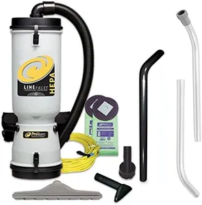 ProTeam Commercial Backpack Vacuum Cleaner, LineVacer HEPA Vacuum Backpack with Xover Multi-Surface Telescoping Wand Kit, 10 Quart, Corded