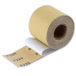 SPEEDWOX 220 Grit Sandpaper Roll Self Adhesive PSA Stickyback Sand Paper 2-3/4" Wide 10 Yard Long Sandpaper Sheets for Automotive & Woodworking Air File Long Board Sanders Metal Plastic Sanding Blocks