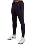 TCA Rapid Tracksuit Bottoms Men Gym Running Joggers for Men Jogging Bottoms with Zip Pockets - Gothic Grape, L