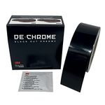 DE-CHROME (10m x 50mm, Glossy Black) 3M Wrap Film Series 2080-G12, Remove Chrome Parts from Car, Motorcycle and Boat, Chrome Delete