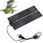 KABASI Reptile Heating Pad with Temperature Adjustment, Waterproof Reptile Heat Mat Under Tank Pad for Reptiles Tortoise Snakes Lizard Gecko Hermit Crab Turtle Amphibians (7W 11x5.9 in)