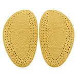 Sibba 2 Pieces Leather Half Insoles Soft Latex Half Insoles Orthotic Insoles Half Forefoot Insole Comfortable Inner Soles for Women Heels, Flats, Boots Statement Shoes