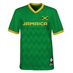 Official 2023 Women's Football World Cup Youth Team Shirt, Jamaica, Green, 10-12 Years