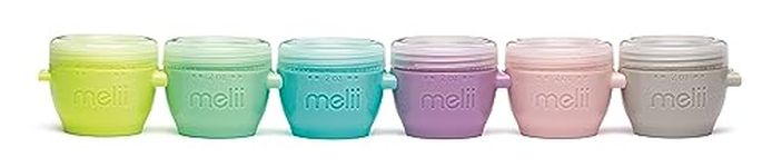 melii Snap & Go Baby Food Storage Containers with lids, Snack Containers, Freezer Safe, 2 oz - 6 Pack, Original