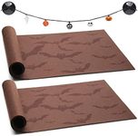 Damooo 2 Pack 40 Galoon Reptile Carpet Reptile Mat & Reversible Substrate, Terrarium Liner Bedding for Lizard,Chameleon,Gecko,Snake,Ceratophrys (bat Shape, Brown)