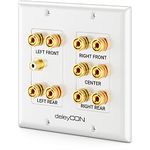 delEYCON 5.1 Multimedia Wall Box, White for Surround Sound System and Subwoofer, MK4357