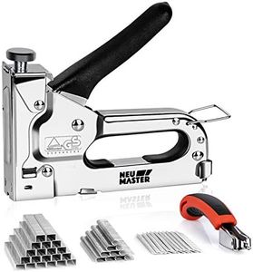 NEU MASTER 3 in 1 Staple Gun, Manual, Heavy Duty with Stapler Remover and 2000Pcs Staples for Upholstery, Fixing Material, Decoration, Carpentry, Furniture