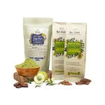 Nat Habit Ready-to-Apply Henna Paste and Organic Indigo Powder Combo – Natural Hair Color Combo for Black Hair, Henna & Indigo Leaf Powder for Rich Dark Brown and Fast Post-Henna Coloring, (Henna: Pack of 2 x 220g, Indigo: Pack of 1 x 85g)