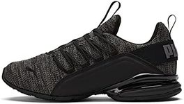 PUMA Men's Axelion Running Shoe, Black-Castlerock, 9