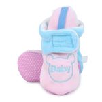 Star Fish Baby Boys & Girls 3 TO 6 Months Skin Friendly Comfortable Baby printed Booties (Pink-1123)